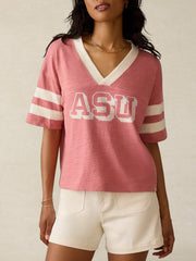 Arizona State University Sunwashed Slub Varsity Tee - Faded Flag Varsity