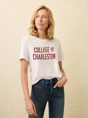 College of Charleston Sunwashed Essential Tee - White