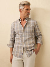 Coastline Knit Shirt - Dune Ash Plaid