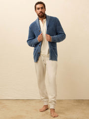Chunky Indigo Cardigan - Windcliff Indigo Wash