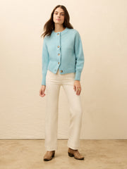 Alpine Cozy Cardigan - Lake Blue