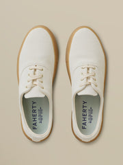 Faherty X Opie Way Deck Sneaker - Off White