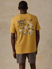 Faherty x Parks Project National Parks Short-Sleeve Sunwashed Regenerative Tee - Sunset Gold