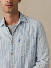 Double Gauze Shirt - Indigo Sky Stripe