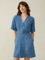 Denim Camille Mini Dress - Sedona Blue Wash