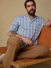 Coastline Knit Shirt - Summer Teal Plaid