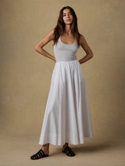 Coastal Poplin Nera Skirt - White