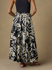 Coastal Poplin Nera Skirt - Garden Sonata