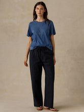 Cotton Twill Drawstring Pant - Black