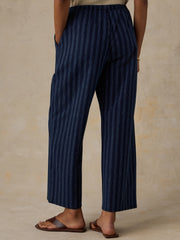 Cotton Hemp Utility Pant - Indigo Wharf Stripe