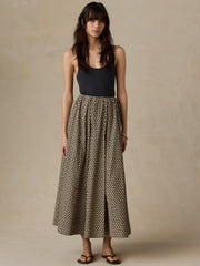 Coastal Poplin Nera Skirt - Bloom Trail Floral
