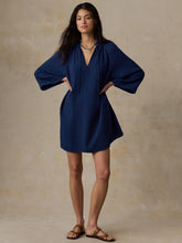 Dune Cotton Gauze Mina Dress - Dark Indigo Wash