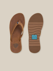 Faherty X REEF Ojai Slim Flip Flop - Dark Brown