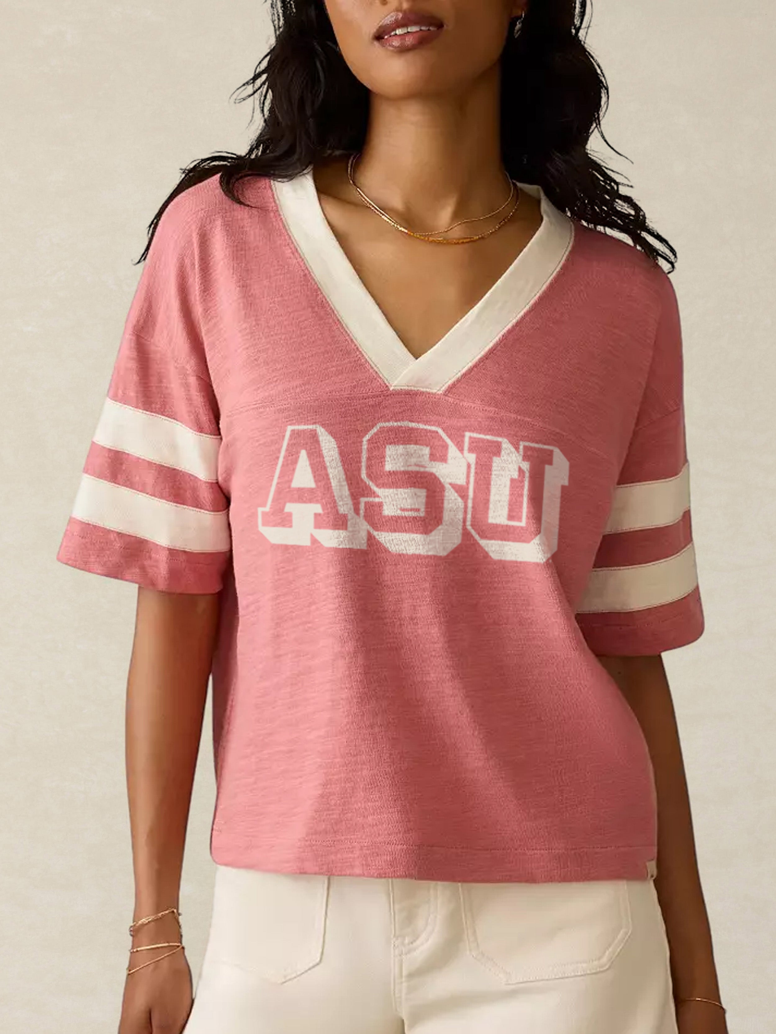 Arizona State University Sunwashed Slub Varsity Tee - Faded Flag Varsity