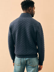 Epic Quilted Fleece Pullover - Navy Melange