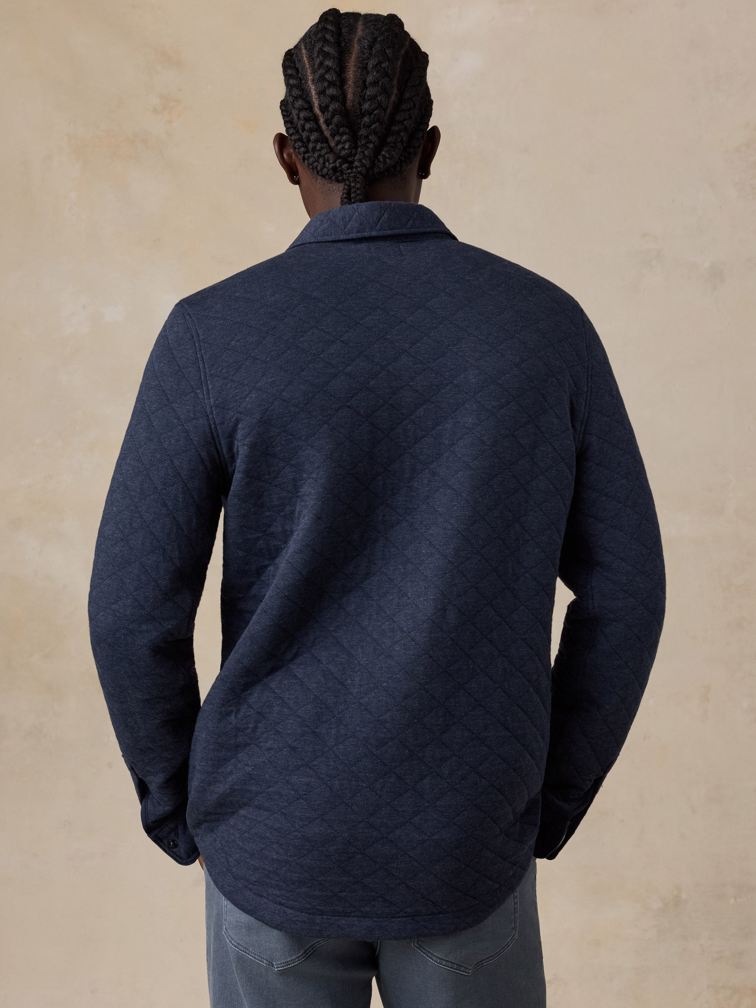 Epic Quilted Fleece CPO - Navy Melange