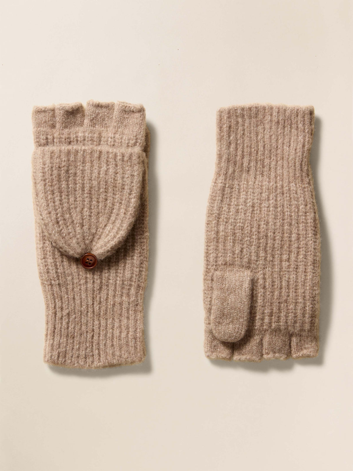Alpaca Cozy Pop Top Mitten - Toffee