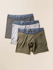 Boxer Brief-3 Pack - Black Grey Olive