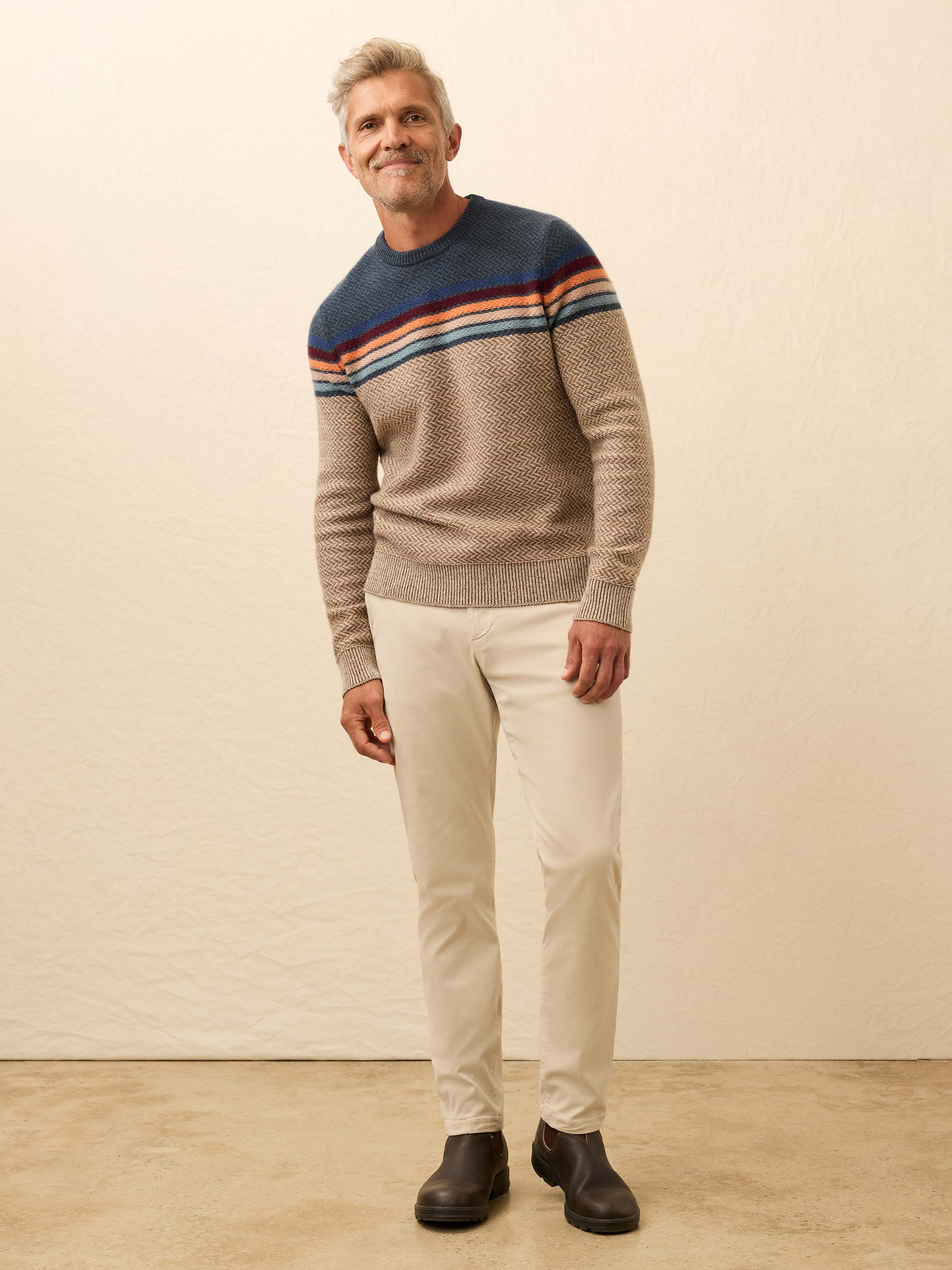 Donegal Crew Sweater - Twilight Sky Ombre