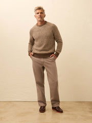 Donegal Crew Sweater - Walnut Feeder Marl