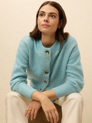 Alpine Cozy Cardigan - Lake Blue