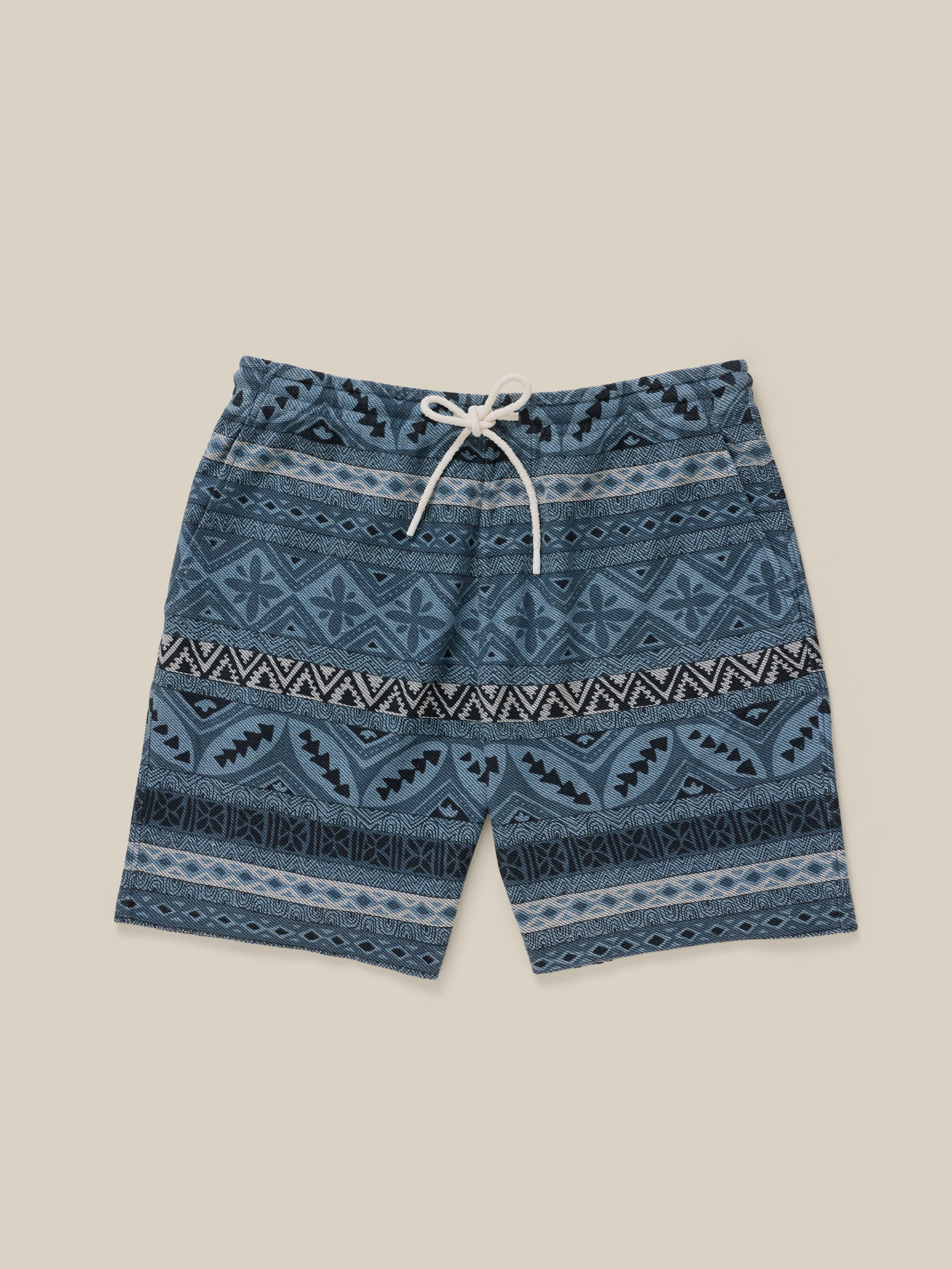 Baja Knit Short - Cay Blues Block