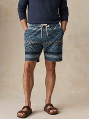 Baja Knit Short - Cay Blues Block