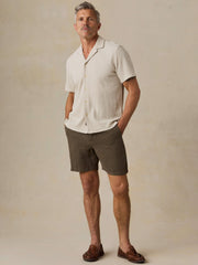 Essential Linen Short (6.5") - Dark Palm