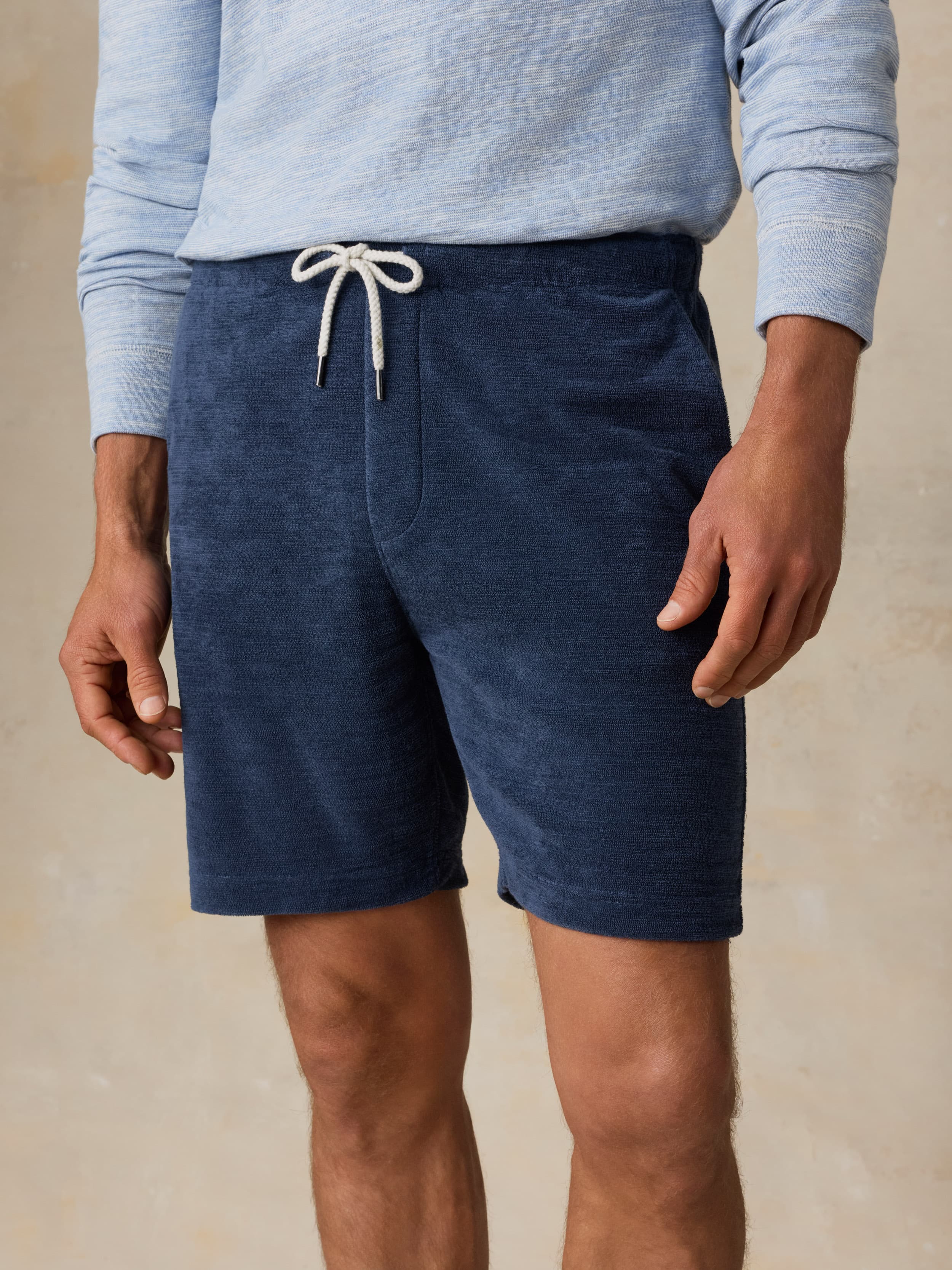 Cabana Towel Terry Sweatshort - Deep Navy
