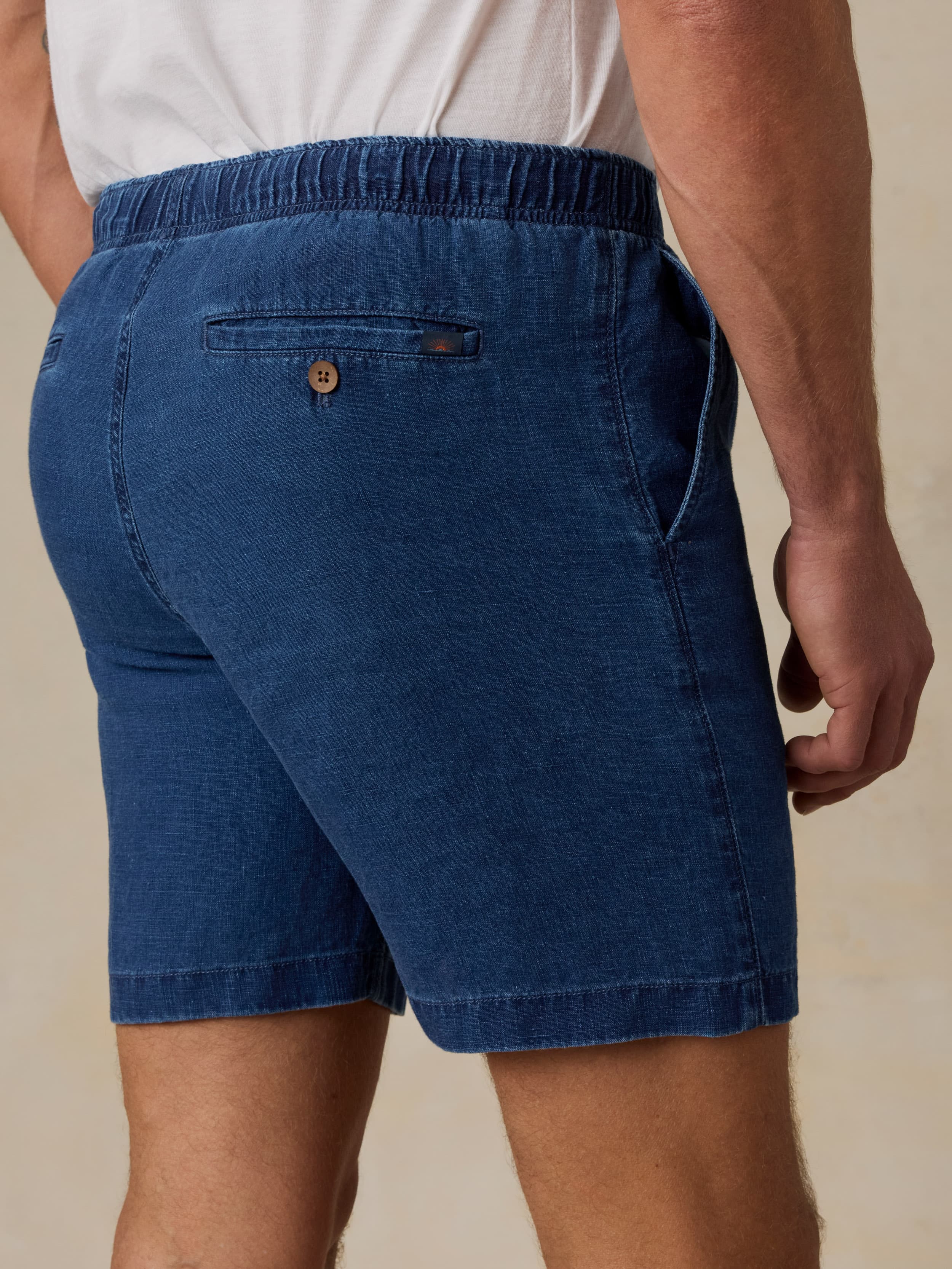 Essential Linen Short (6.5") - Island Indigo Wash