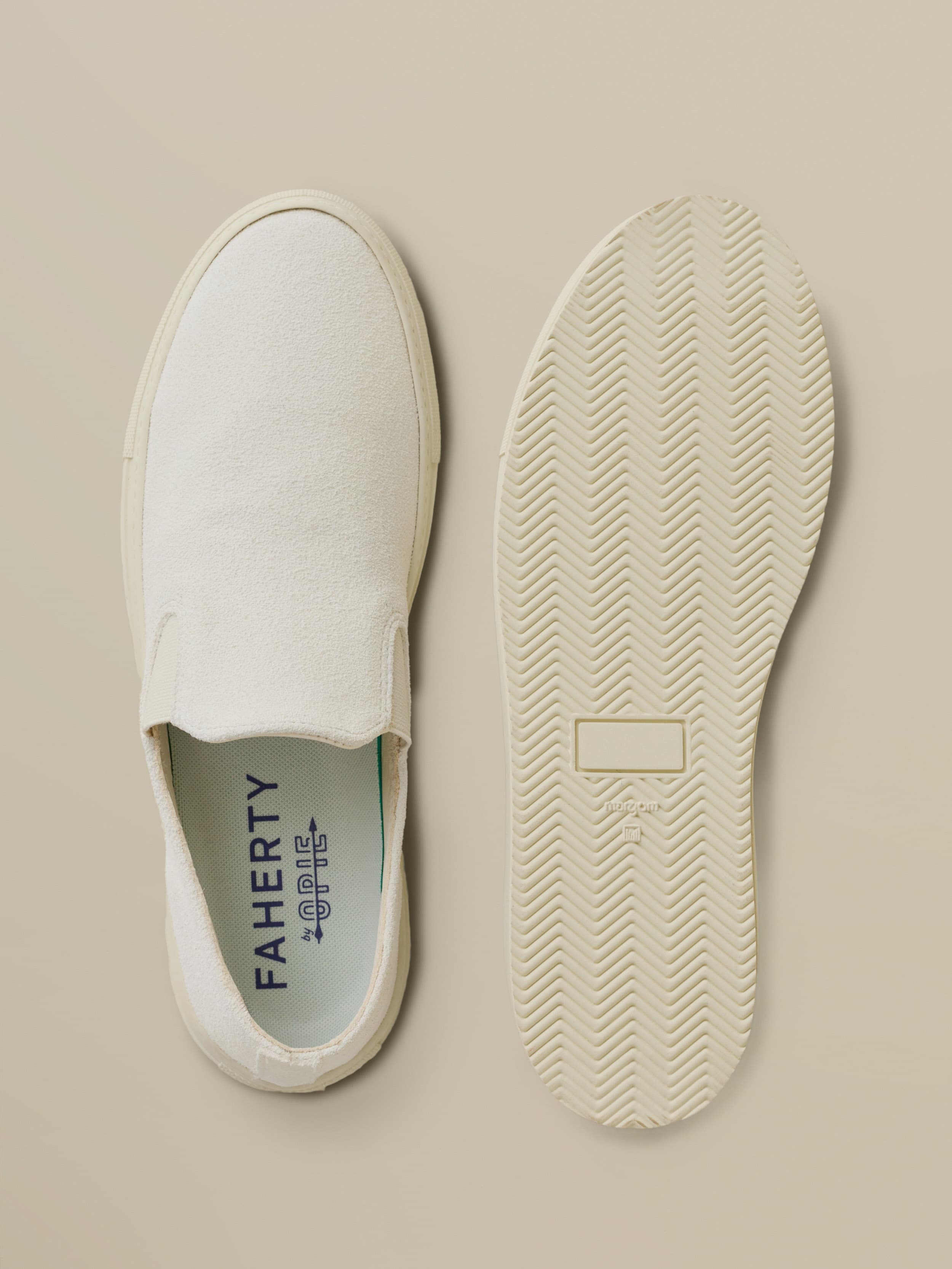 Faherty X Opie Way Slip On Sneaker - Off White