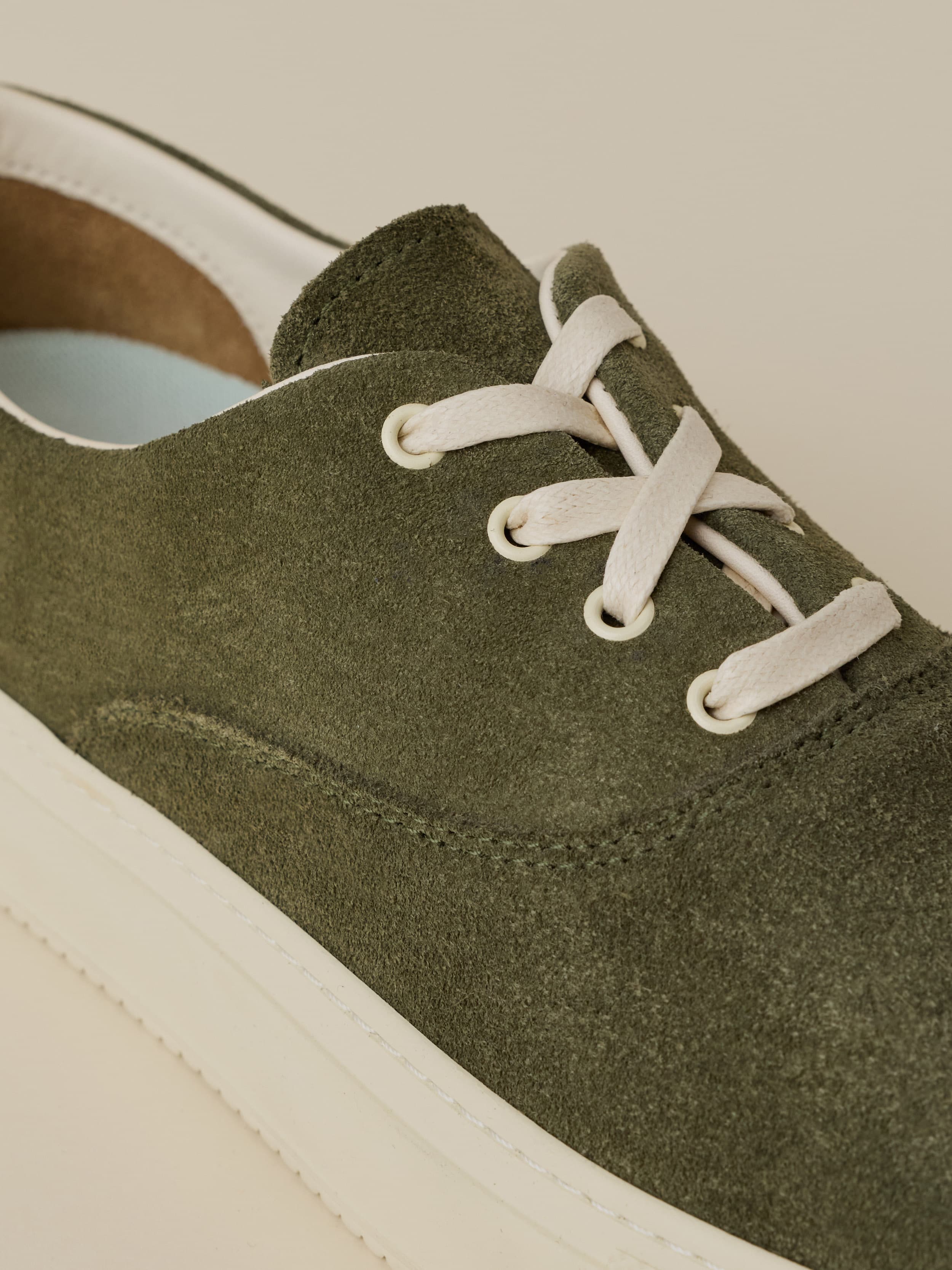 Faherty X Opie Way Deck Sneaker - Olive