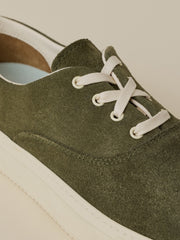 Faherty X Opie Way Deck Sneaker - Olive