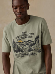Faherty x Parks Project Great Smoky Mountains Short-Sleeve Sunwashed Regenerative Tee - Summer Sage