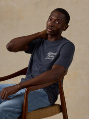 Faherty x Parks Project National Parks Short-Sleeve Sunwashed Regenerative Tee - Dune Navy