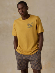 Faherty x Parks Project National Parks Short-Sleeve Sunwashed Regenerative Tee - Sunset Gold
