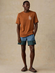 Faherty x Parks Project Chihuahuan Desert Short-Sleeve Sunwashed Regenerative Tee - Copper Red
