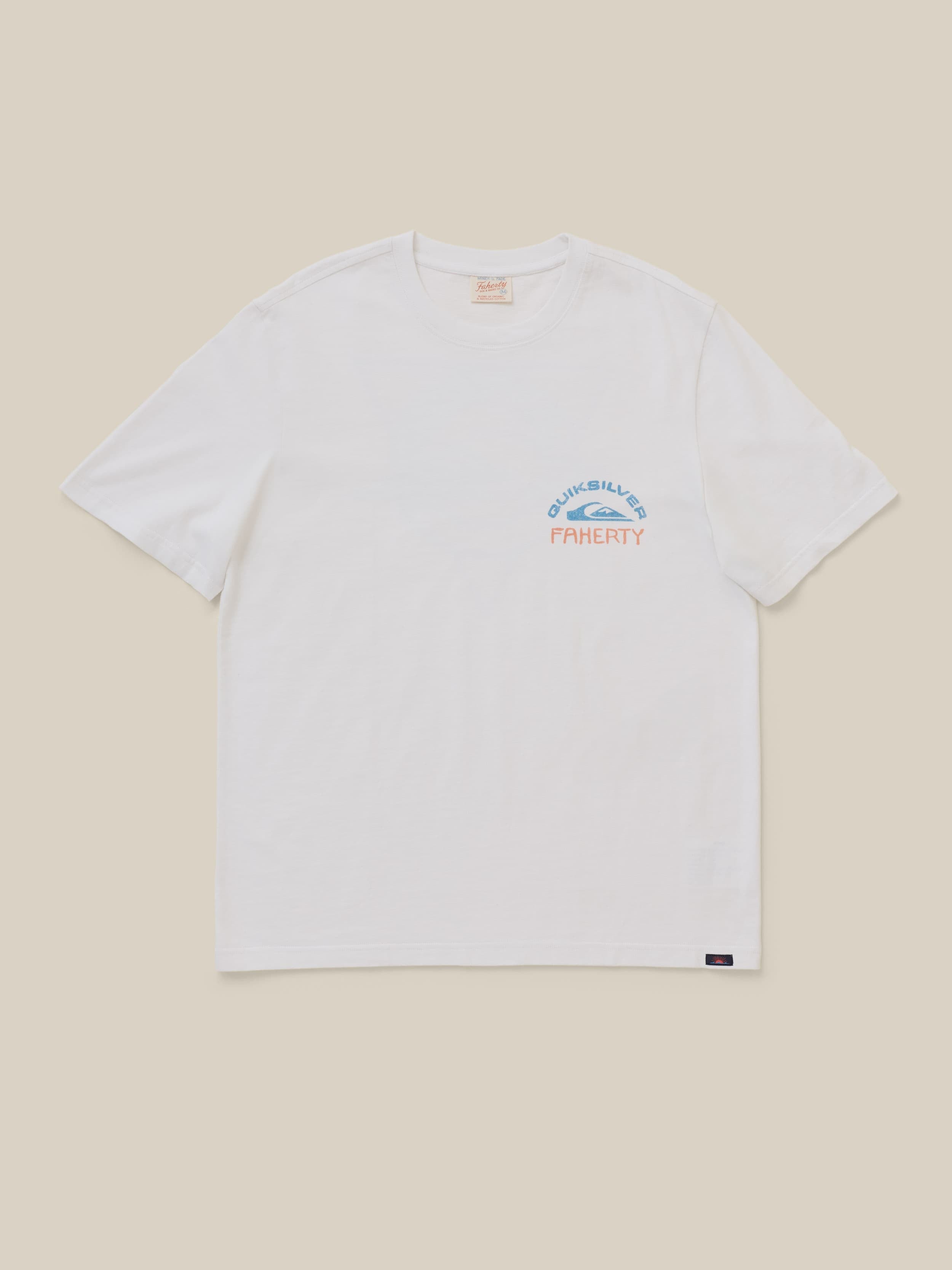 Faherty x Quiksilver Heavy Wash Tee - White