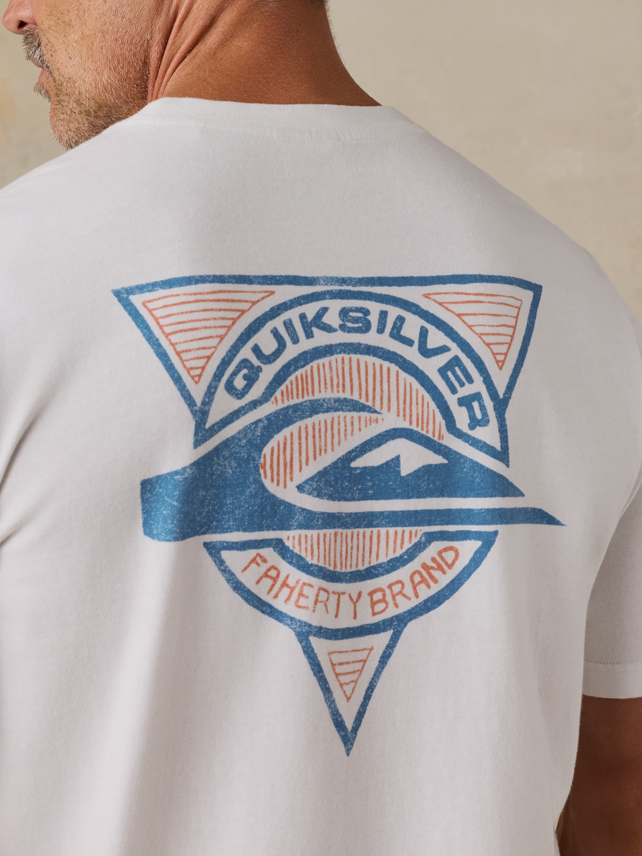 Faherty x Quiksilver Heavy Wash Tee - White