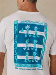 Faherty x Surfrider Sunwashed Regenerative Tee - White