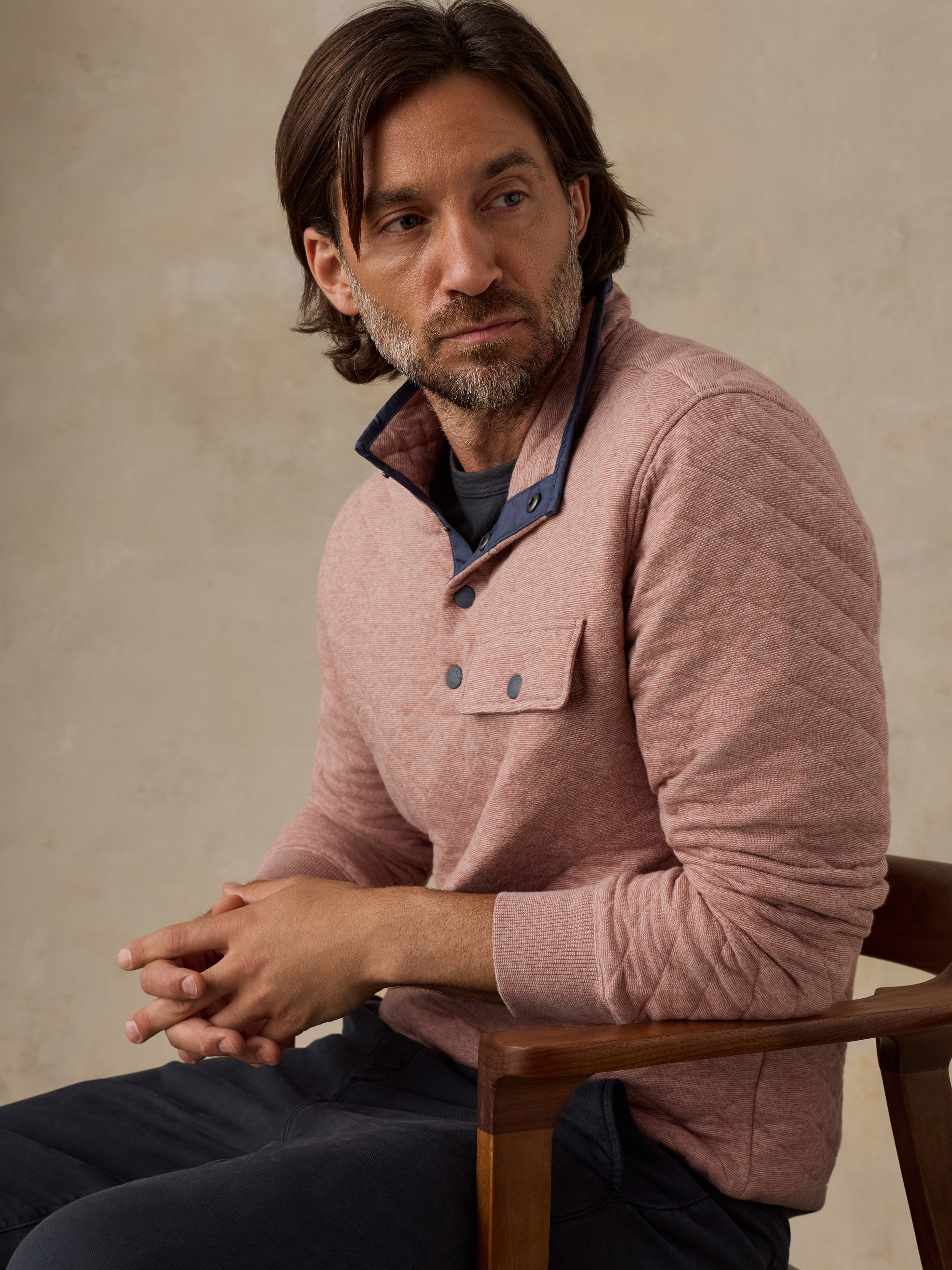 Epic Quilted Fleece Pullover - Hickory Point Heather