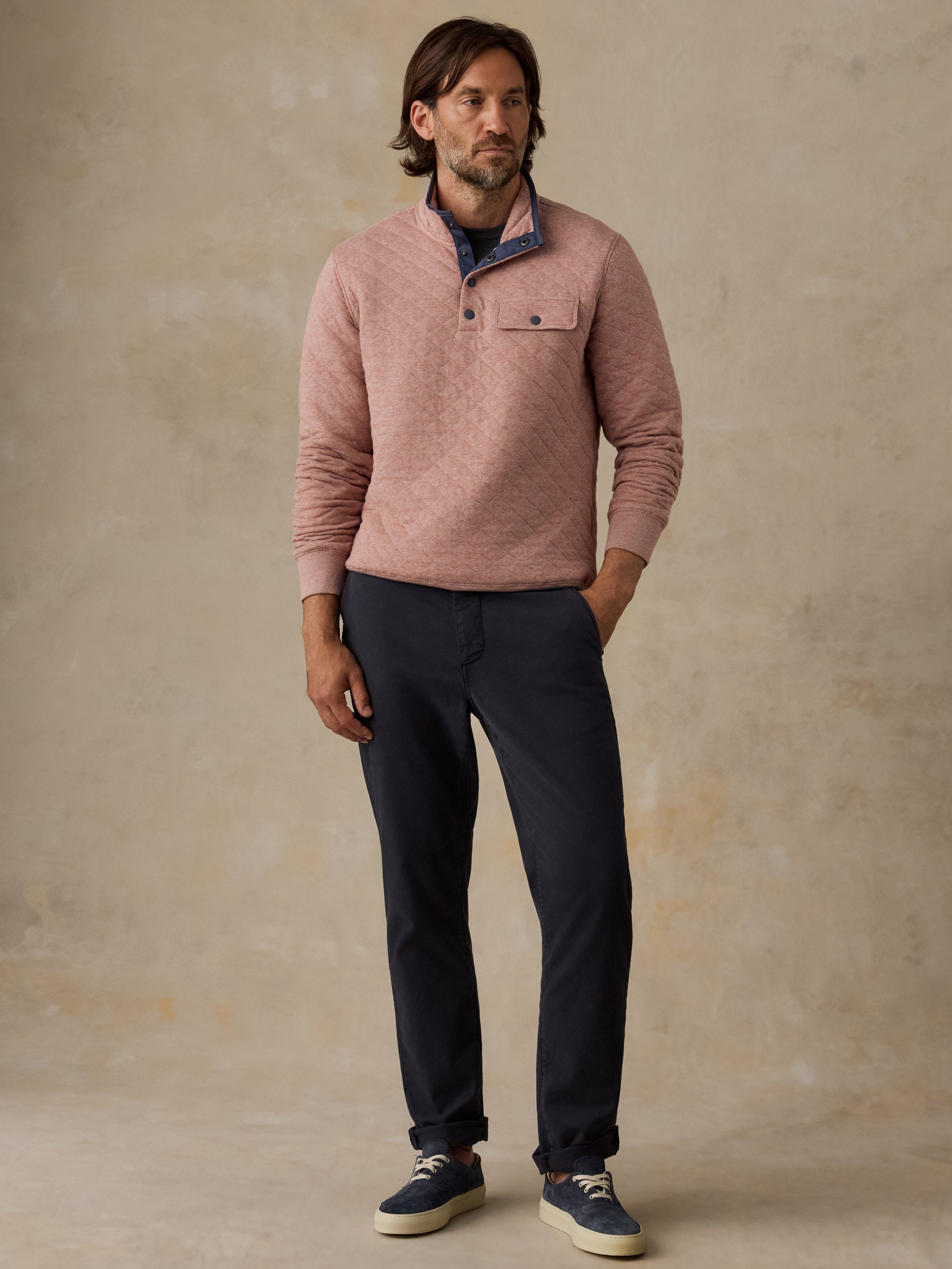 Epic Quilted Fleece Pullover - Hickory Point Heather