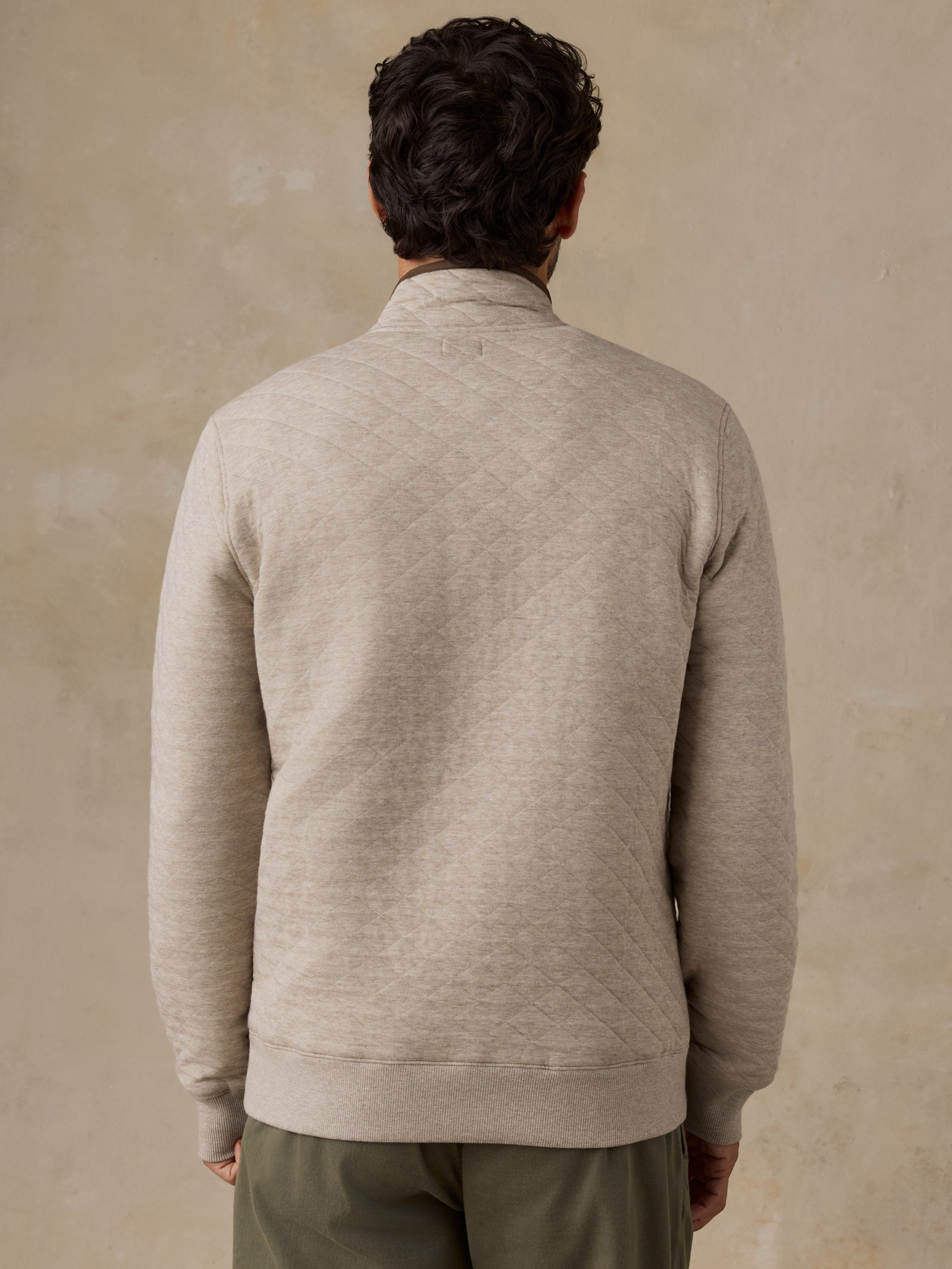 Epic Quilted Fleece Pullover - Oatmeal Melange