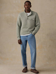 Epic Quilted Fleece Pullover - Pine Rock Heather