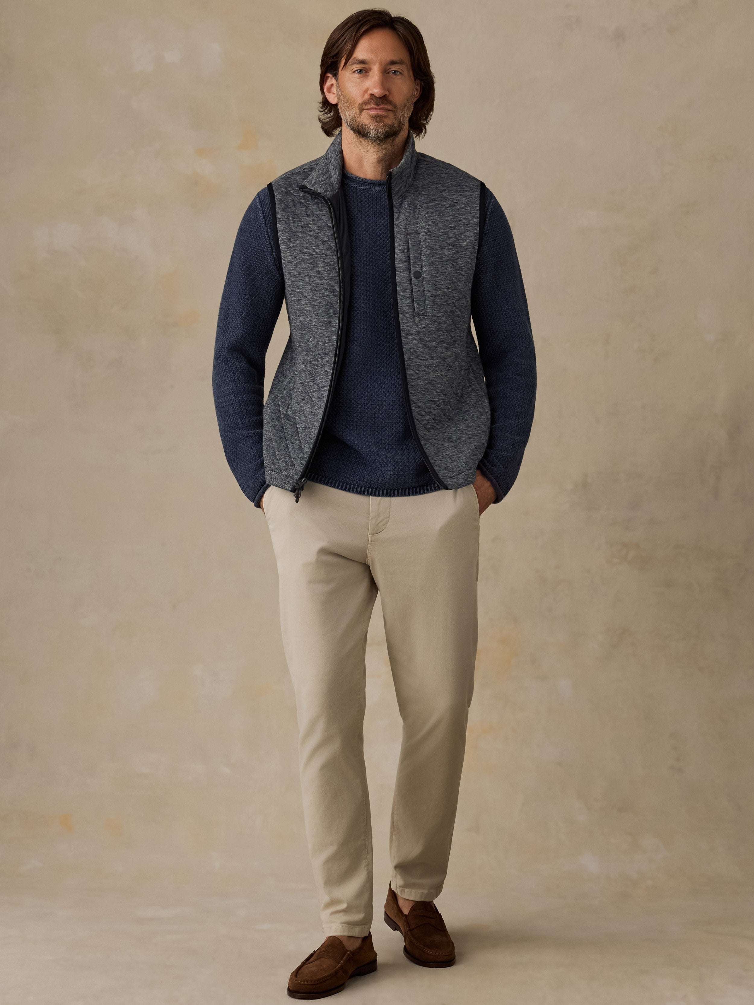 Epic Quilted Fleece Vest - Graphite Cloud Heather
