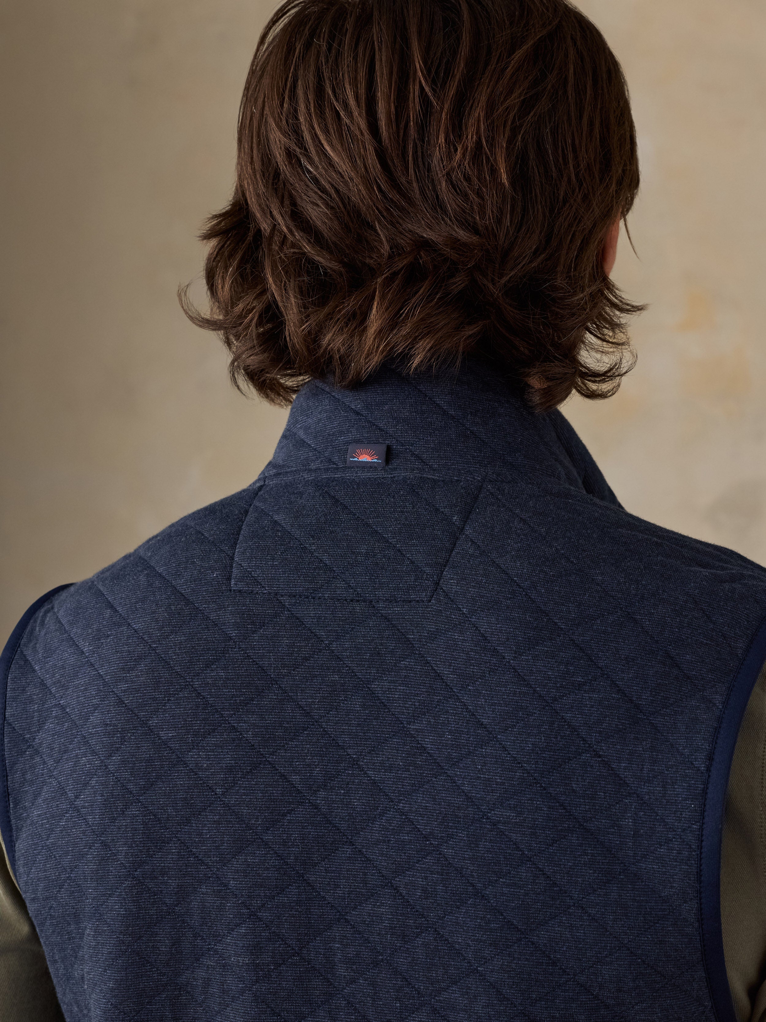 Epic Quilted Fleece Vest - Navy Melange