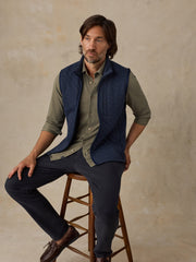 Epic Quilted Fleece Vest - Navy Melange
