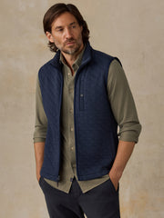 Epic Quilted Fleece Vest - Navy Melange