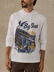Faherty x Parks Project Big Sur Sunwashed Organic Hoodie - White