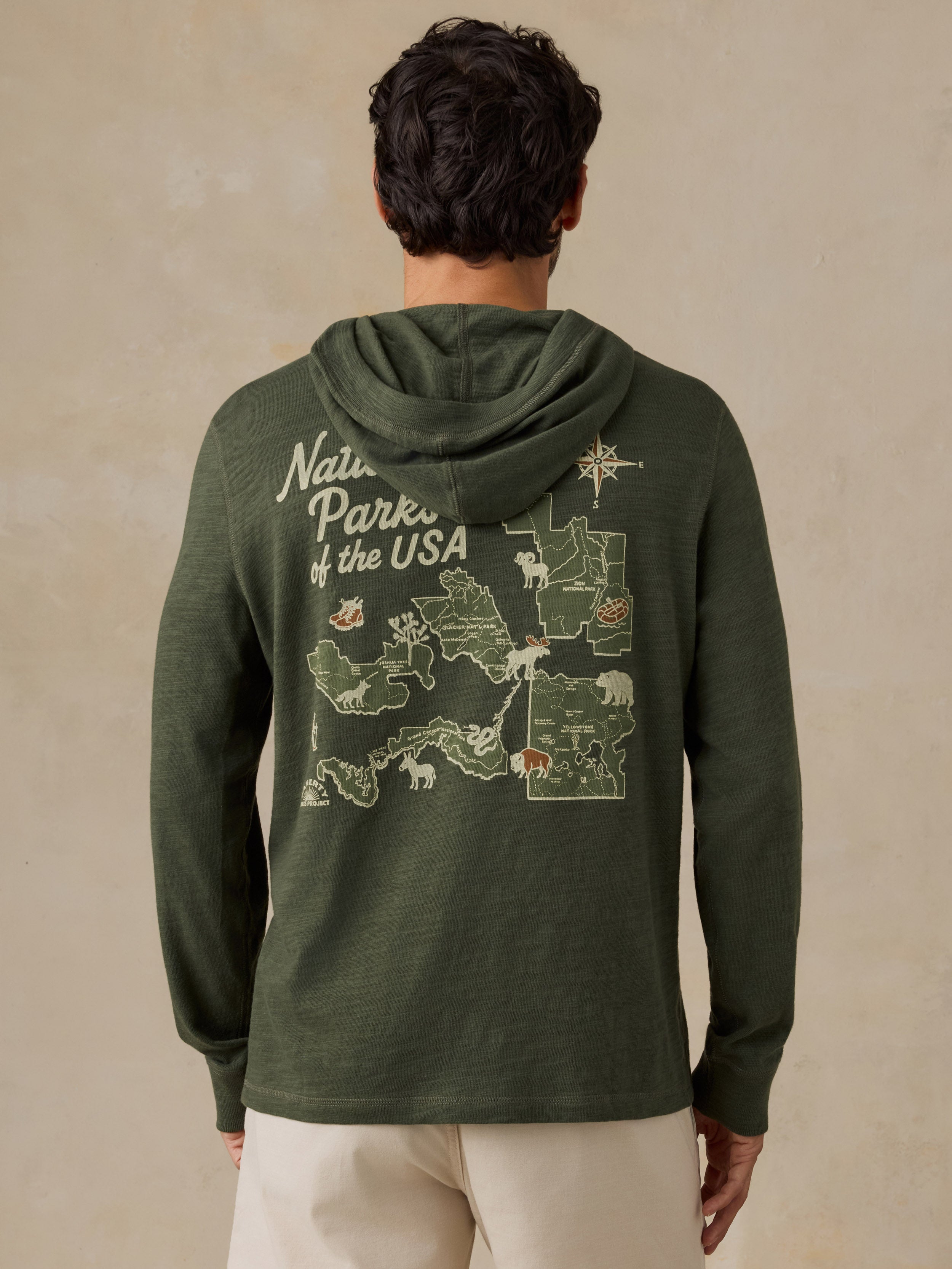 Faherty x Parks Project National Parks Sunwashed Organic Hoodie - Forest Grove